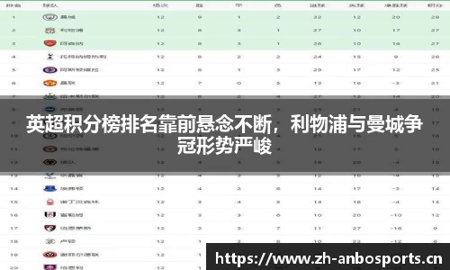 英超积分榜排名靠前悬念不断，利物浦与曼城争冠形势严峻